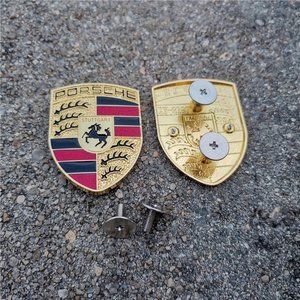 One New PORSCHE STUTTGART HOTROD Carpet Emblem Floormat Decoration with …